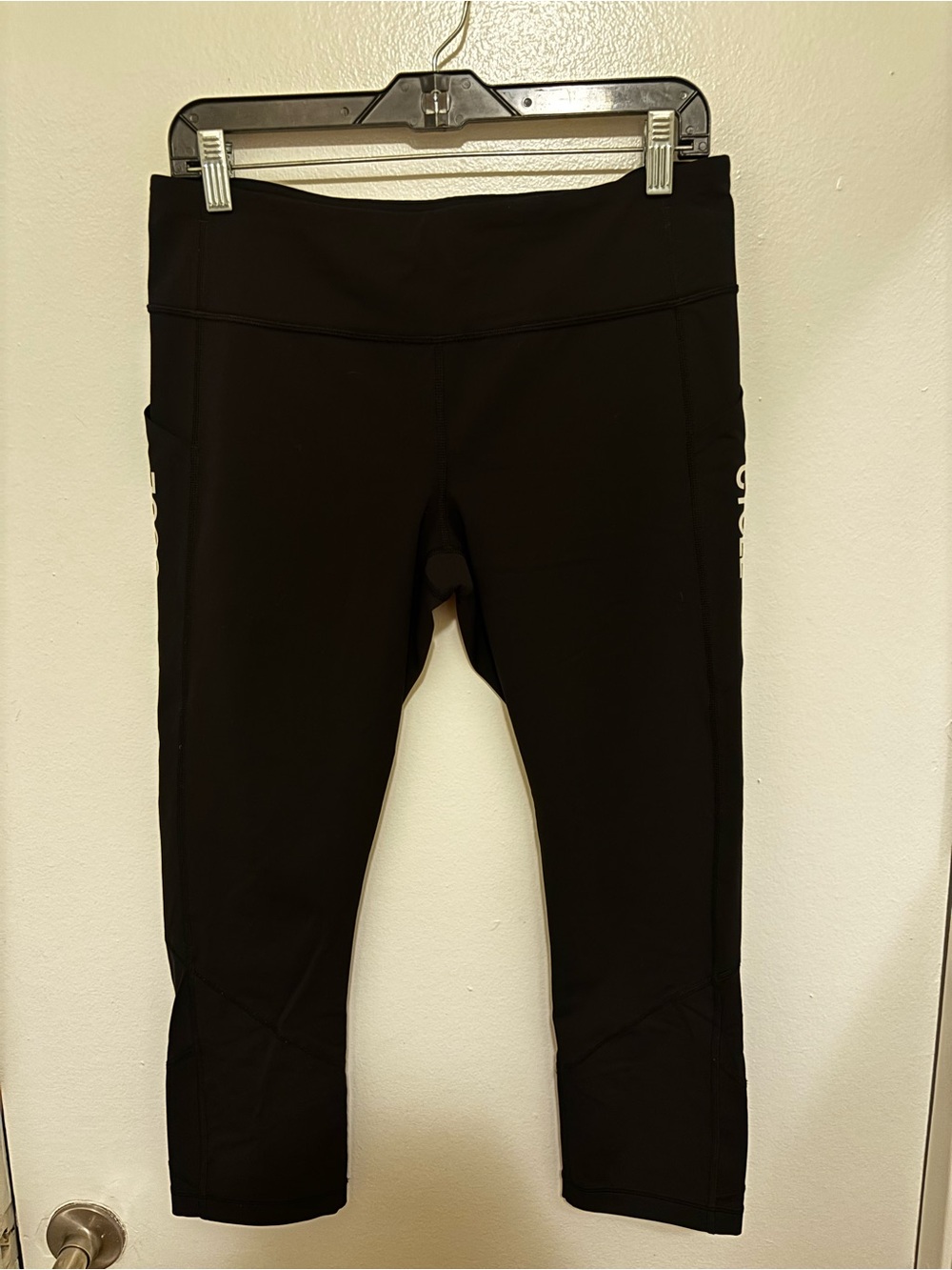 lululemon athletica Black Capri Leggings with Side Logo